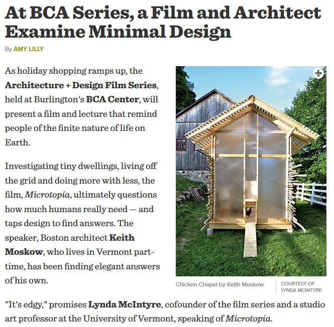 At BCA, a Film and Architect Examine Minimal Design_December 2014